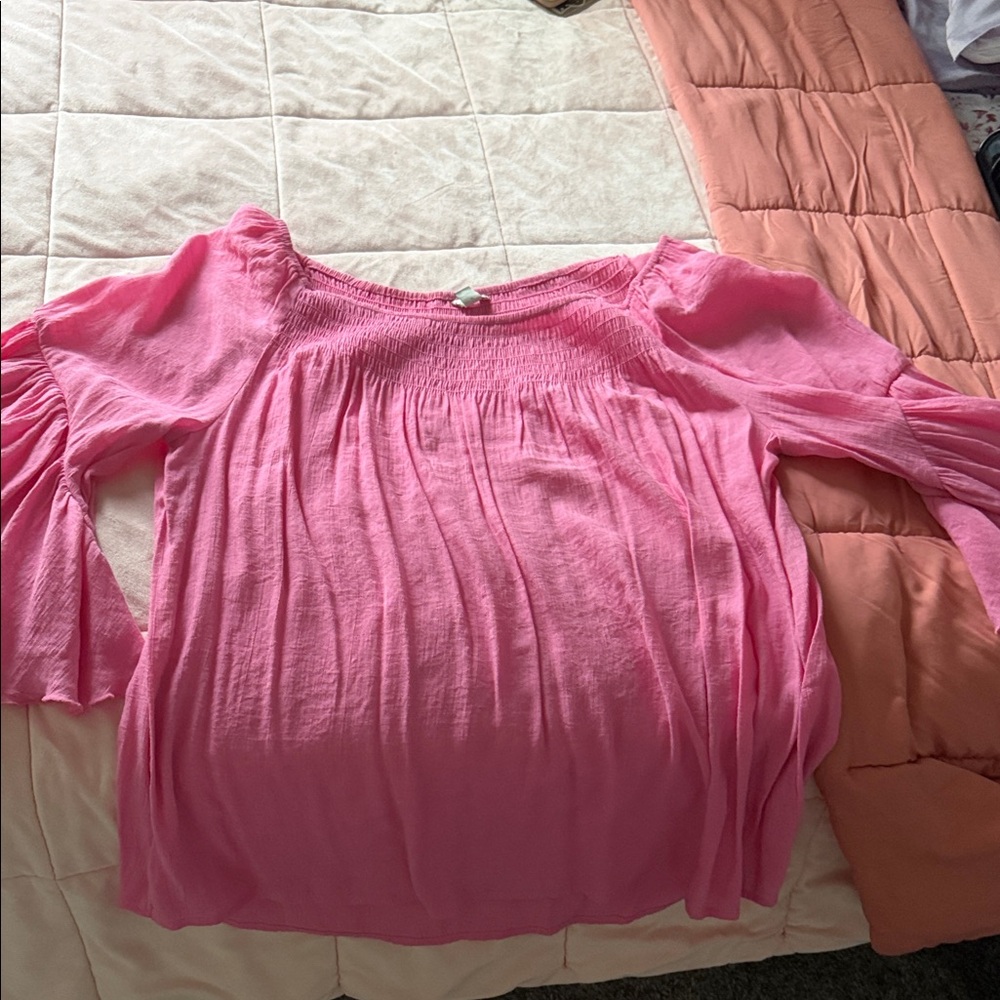 Cato Pink Smocked Blouse